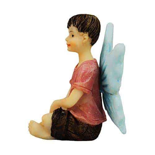 Fairy Garden Accessories Sitting Boy Fairy Figurine Miniature