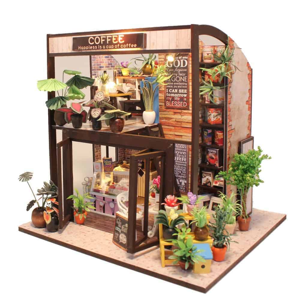 CUTEBEE DIY Dollhouse Wooden Miniature Mini Doll House with Garden
