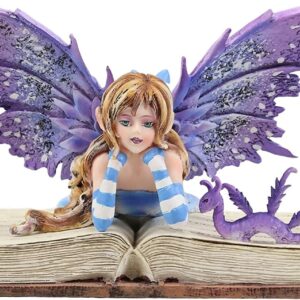 fantasy mythical reading faery fae magic watercolor collectible decor figurine