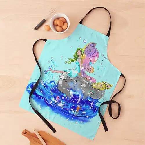 blue fairy apron