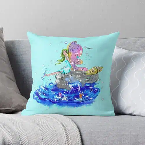 blue sea pillow
