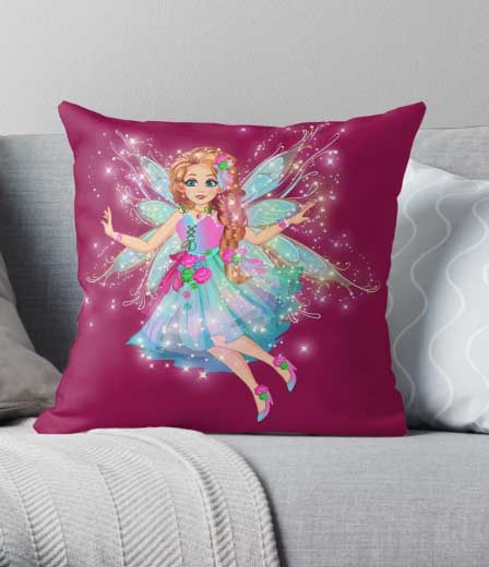 felicia the magical fairy book club fairy in passionate pink pillow