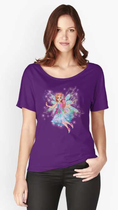 felicia the magical fairy book club fairy in passionate pink relaxed fit t shirt