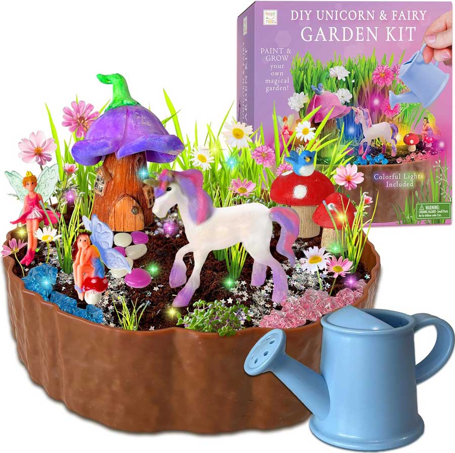hapinest diy unicorn & fairy garden kit