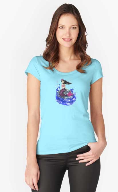mandy the mermaid™ fitted scoop t shirt