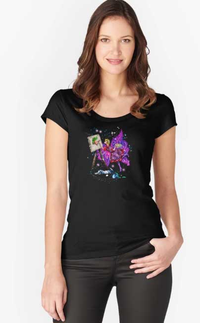 tianna the t shirt artist fairy™ fitted scoop t shirt