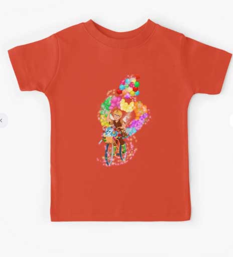 tommy tinker hearts, dragons, and balloons for you kids t shirt