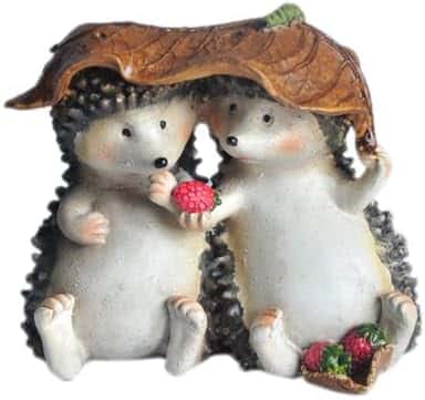 top collection enchanted story fairy garden hedgehogs sharing outdoor statue
