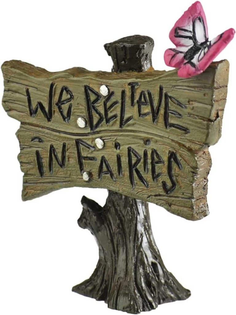 georgetown home & garden miniature butterfly sign we believe in fairies garden décor