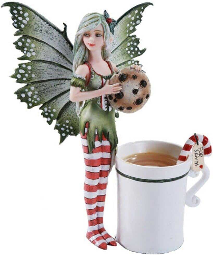 pacific giftware amy brown christmas cup fairy dragon fantasy art figurine collectible 5