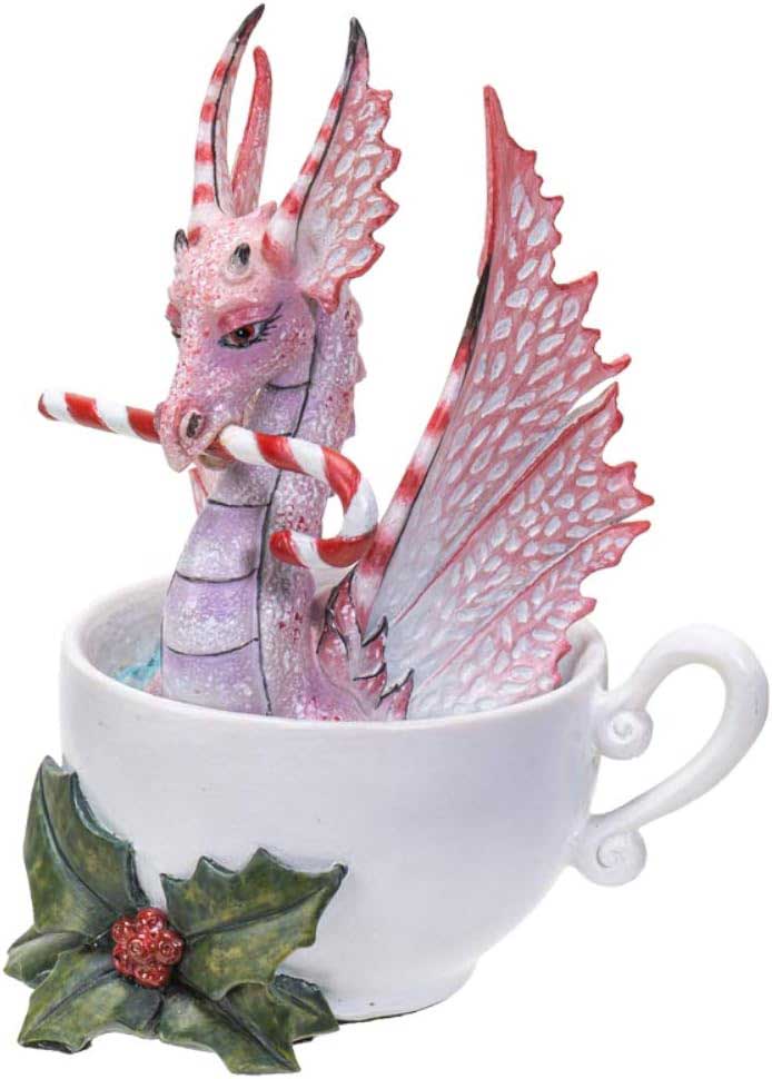 pacific giftware perfectly peppermint dragon christmas fairy collection by amy brown resin figurine home décor