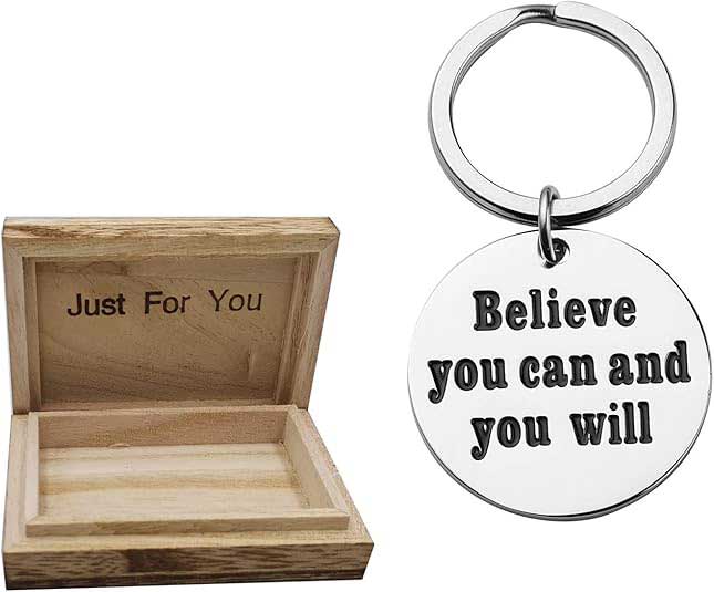 sannyra inspirational gifts keychain stainless steel pendant keychain key ring gift for women