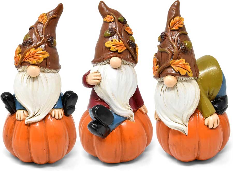 gift boutique thanksgiving pumpkin garden gnome figurines