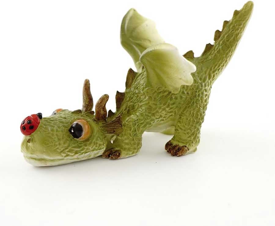 top collection 4414 miniature fairy garden & terrarium mini dragon playing with ladybug statue