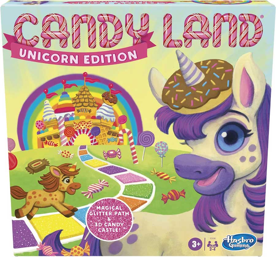 hasbro gaming candy land unicorn edition preschool board game