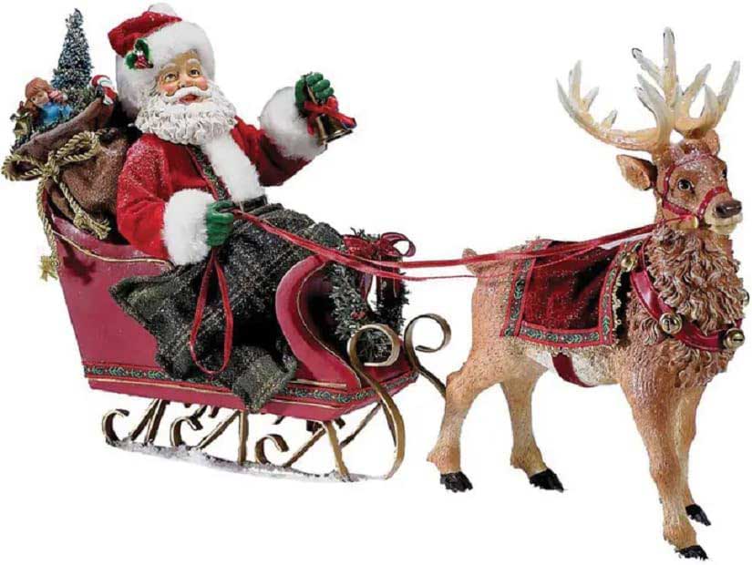 wonderful centerpiece featuring santa and his reindeer