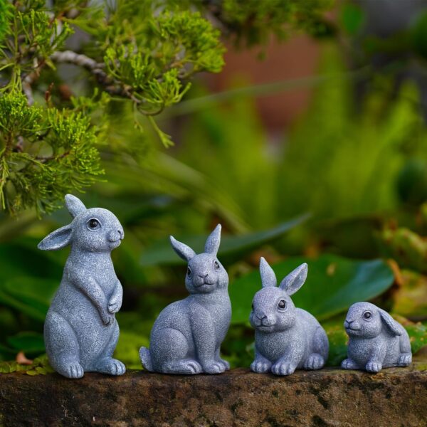 nacome fairy garden bunny friends – set of 4