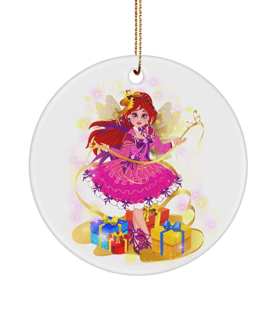 ribbon the ribbon fairy circle ornaments