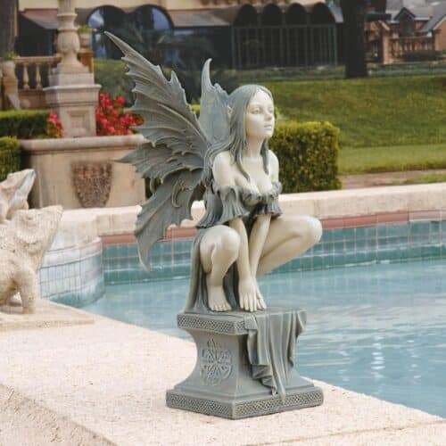 design toscano celtic fairy's perilous perch