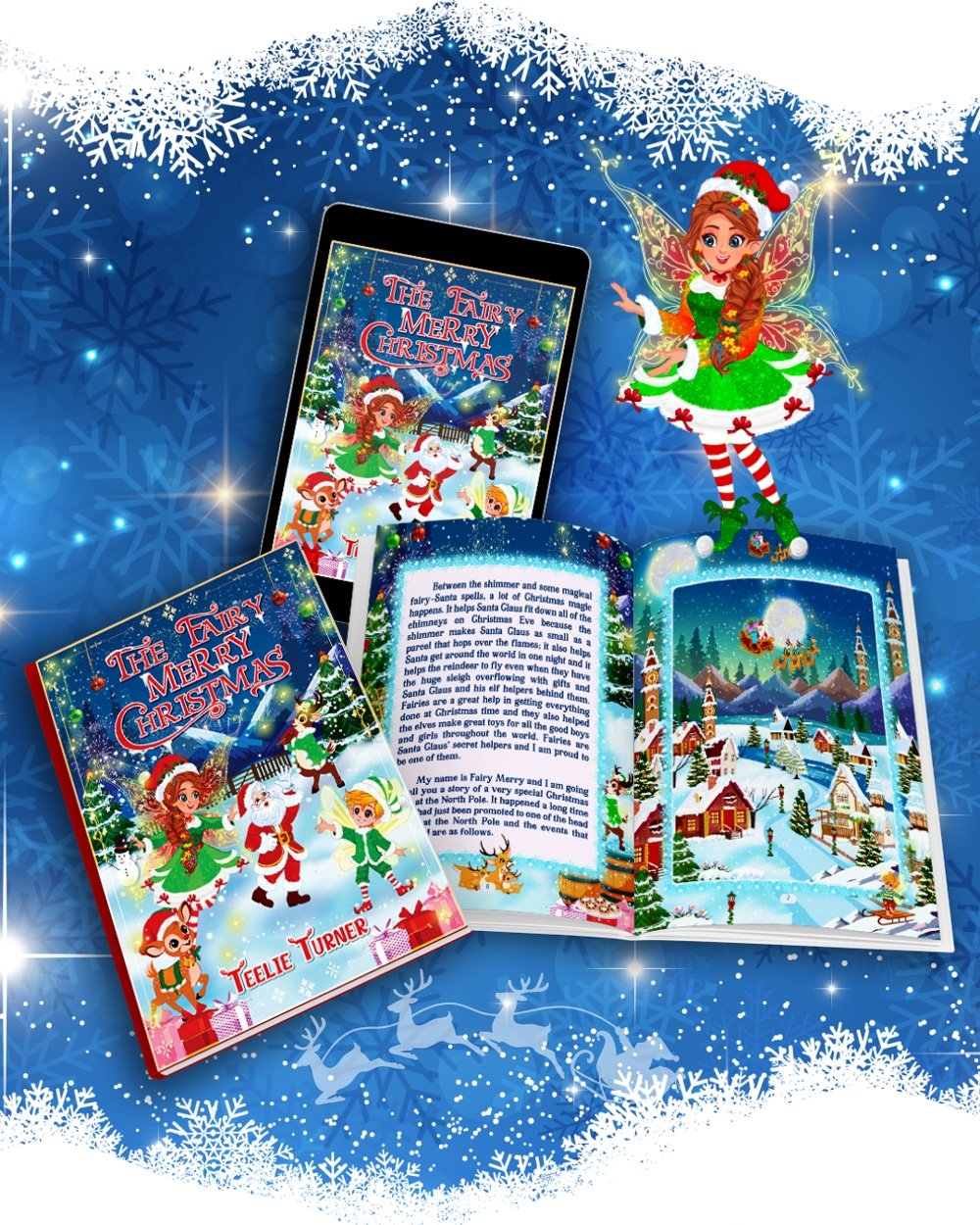 fairy merry christmas mockup