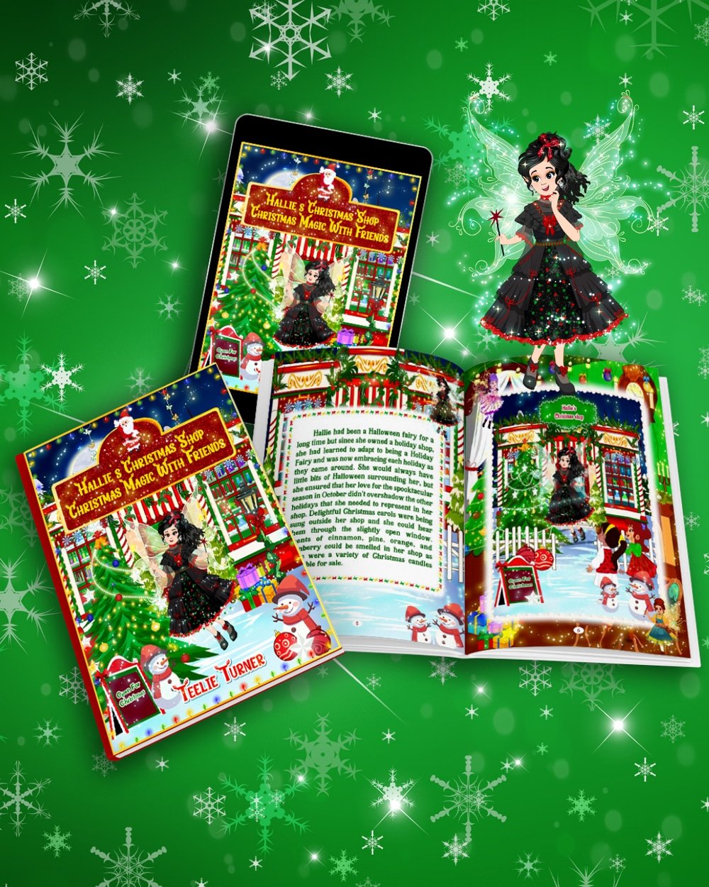 hallie's christmas shop mockup