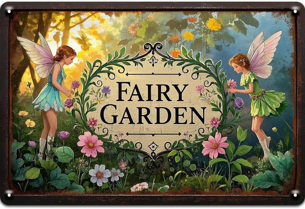 majestic fairy garden sign