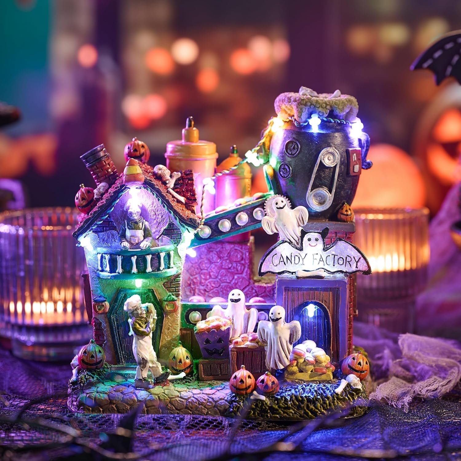 resin haunted house spooky town