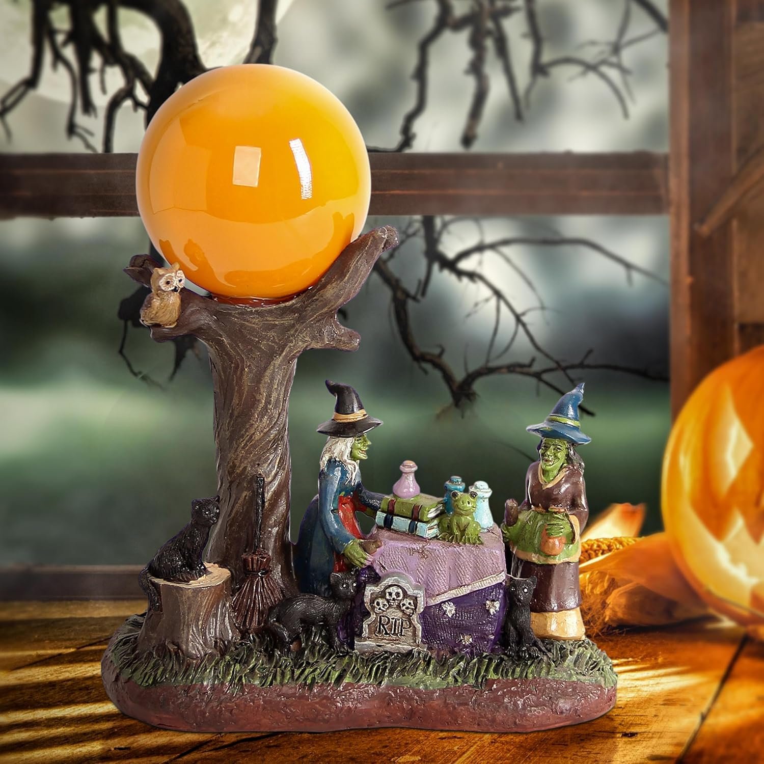 spooky halloween witch decor