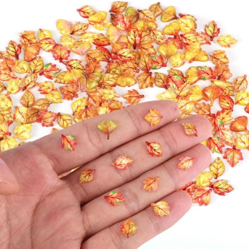 210pcs mini fall leaves