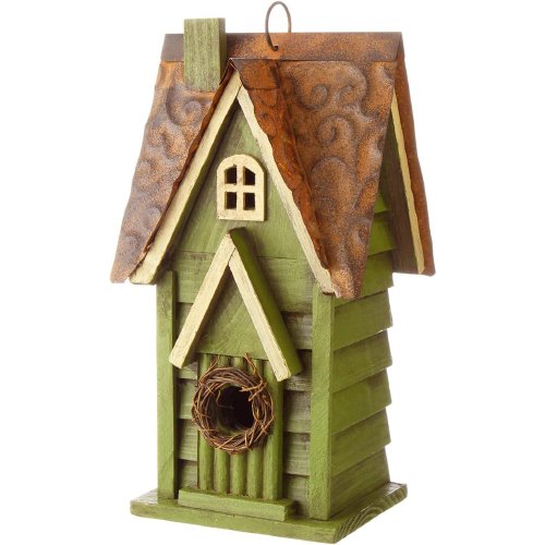 solid wood garden bird house