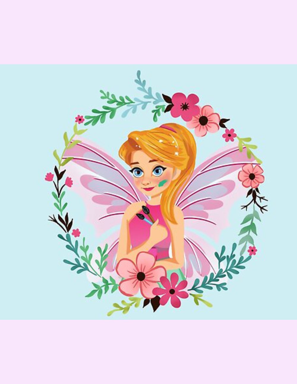 eliza the easter fairy flower wreath