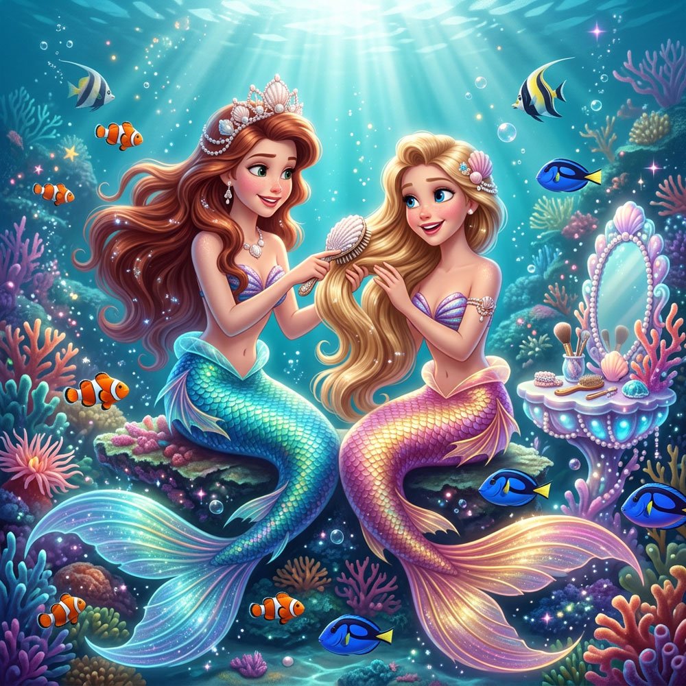 every mermaid friend must compliment the hair